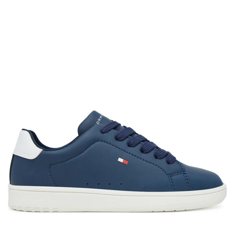 Сникърси Tommy Hilfiger Low Cut Lace-Up T3X9-34073-1355X S Тъмносин цвят на ниска цена