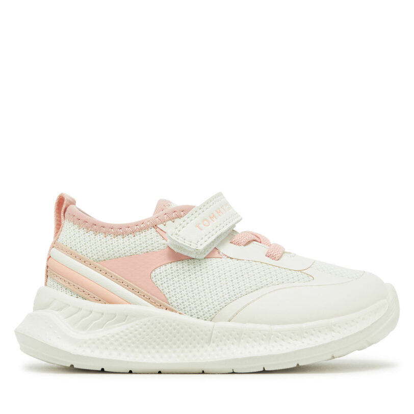 Сникърси Tommy Hilfiger Low Cut Lace-Up/Velcro Sneaker T1A9-33755-1697 M Бял цвят на ниска цена