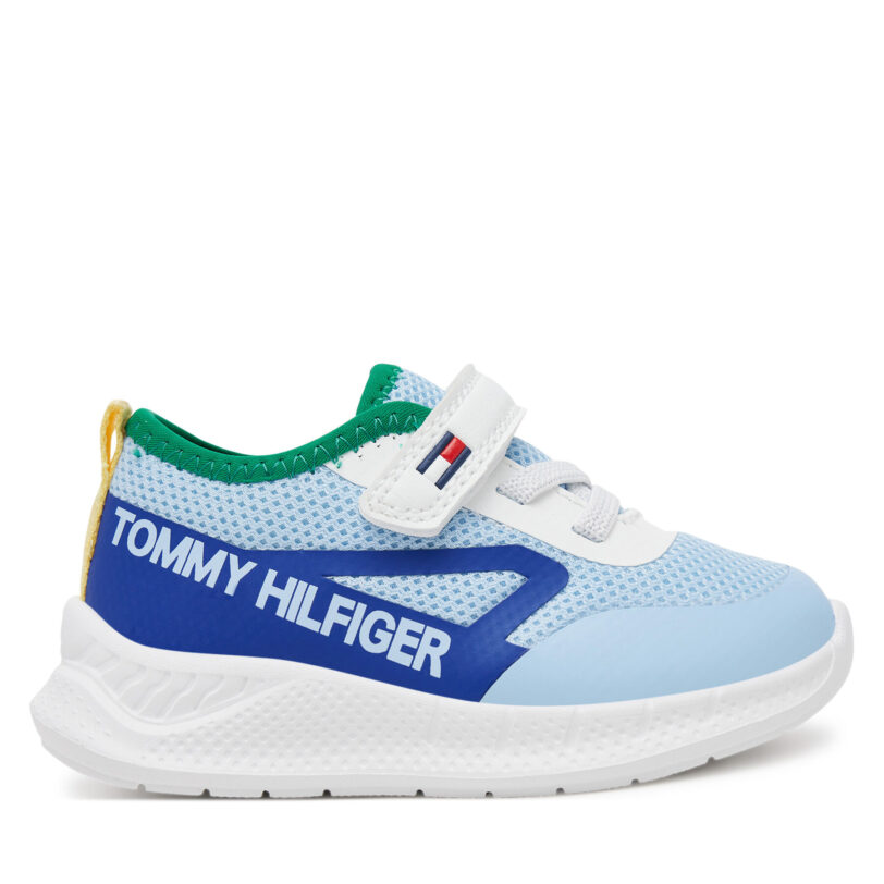 Сникърси Tommy Hilfiger Low Cut Lace-Up/Velcro Sneaker T1B9-33868-1756 M Син цвят на ниска цена