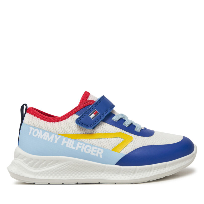 Сникърси Tommy Hilfiger Low Cut Lace-Up/Velcro Sneaker T1B9-33868-1756 S Бял цвят на ниска цена