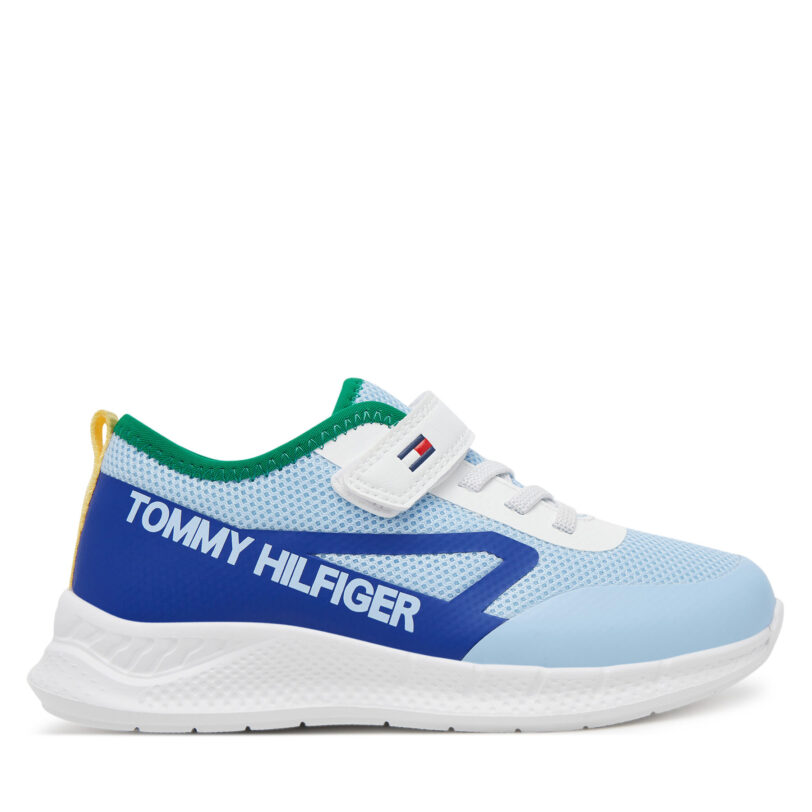 Сникърси Tommy Hilfiger Low Cut Lace-Up/Velcro Sneaker T1B9-33868-1756 S Син цвят на ниска цена