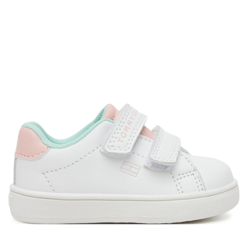 Сникърси Tommy Hilfiger Low Cut Velcro Sneaker T1A9-33727-1355 M Бял цвят на ниска цена
