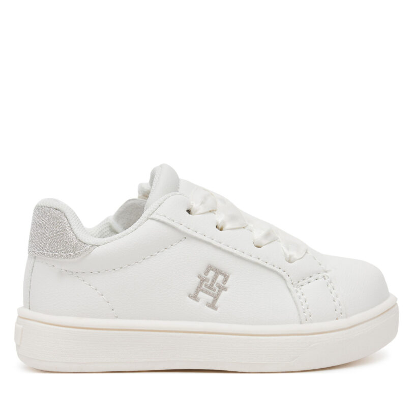 Сникърси Tommy Hilfiger Low Cut Velcro Sneaker T1A9-33728-1439 M Бял цвят на ниска цена