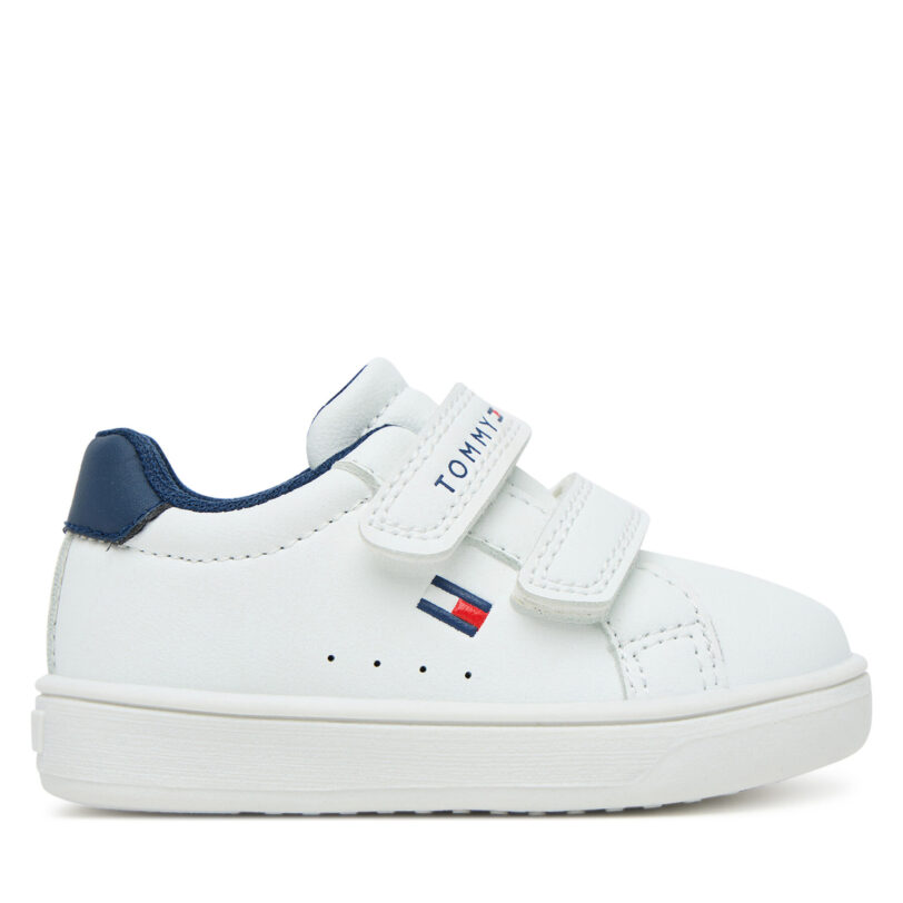 Сникърси Tommy Hilfiger Low Cut Velcro Sneaker T1X9-34062-1355 M Бял цвят на ниска цена