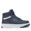 Сникърси Tommy Hilfiger Mid Cutlace-Up Sneaker T3X9-33641-1351 S Тъмносин цвят на ниска цена
