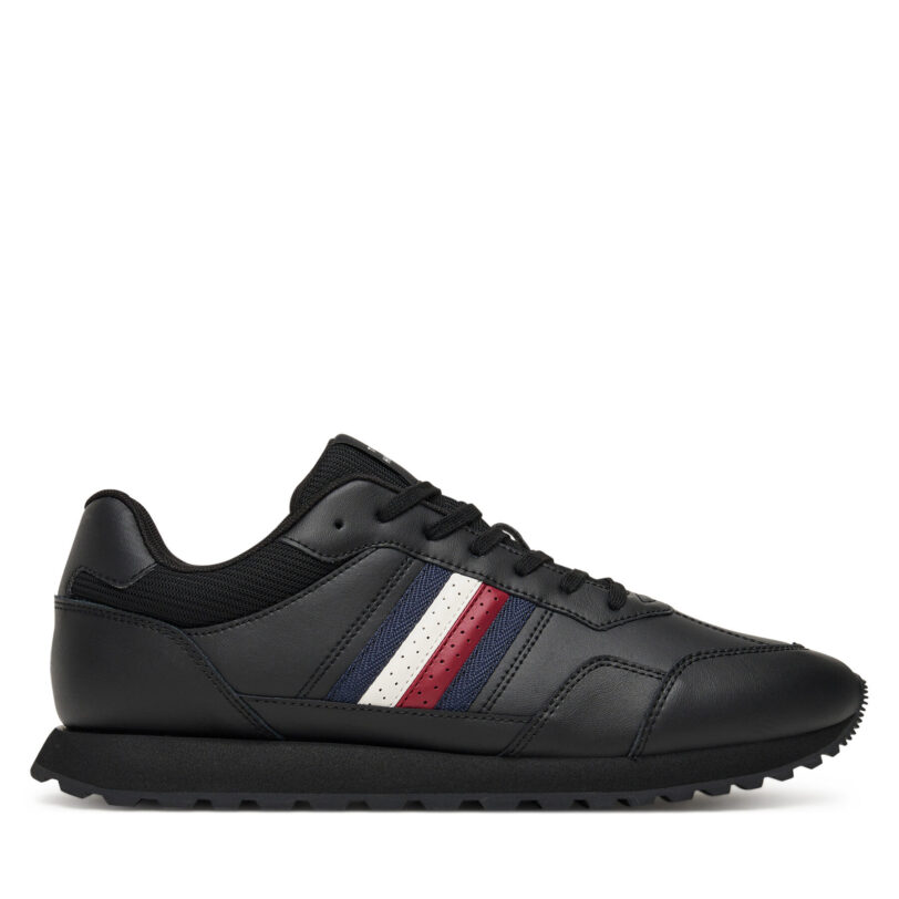 Сникърси Tommy Hilfiger New Runner Eva Stripes FM0FM05637 Черен цвят на ниска цена