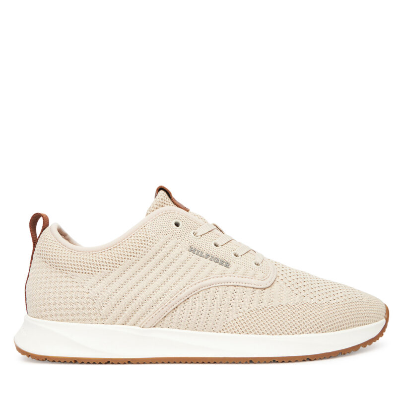 Сникърси Tommy Hilfiger Newport 3D Premium FM0FM05527 Бежов цвят на ниска цена