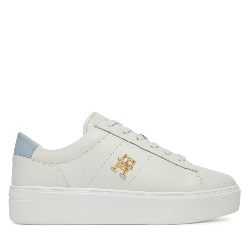 Сникърси Tommy Hilfiger Platform Court Sneaker FW0FW08464 Бял цвят на ниска цена