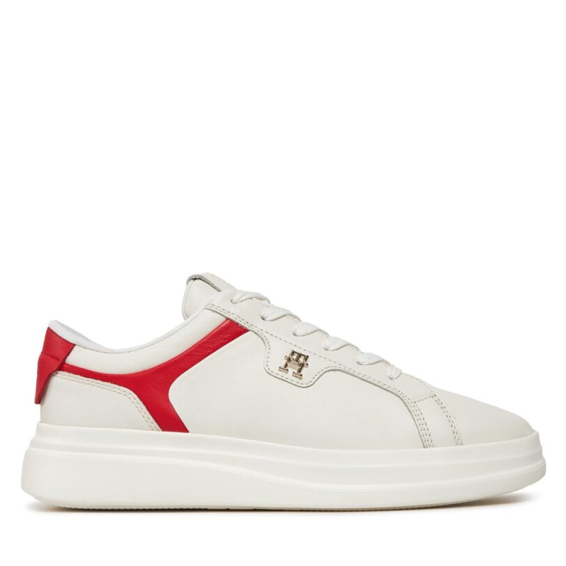 Сникърси Tommy Hilfiger Pointy Court Sneaker FW0FW07460 Екрю цвят на ниска цена