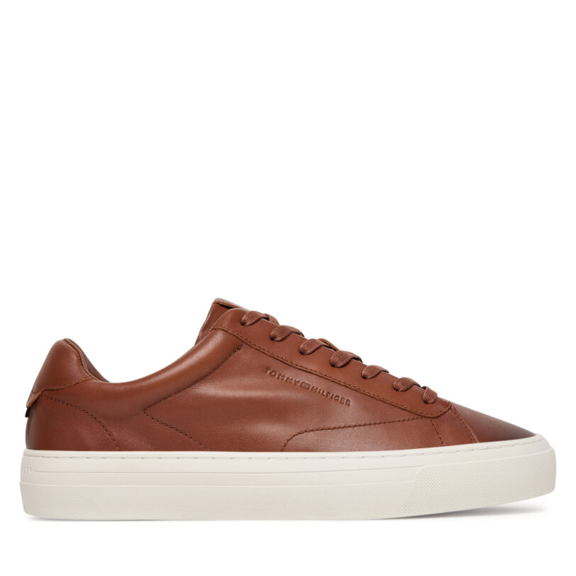 Сникърси Tommy Hilfiger Premium Dress Cupsole Cognac FM0FM05771 Кафяв цвят на ниска цена