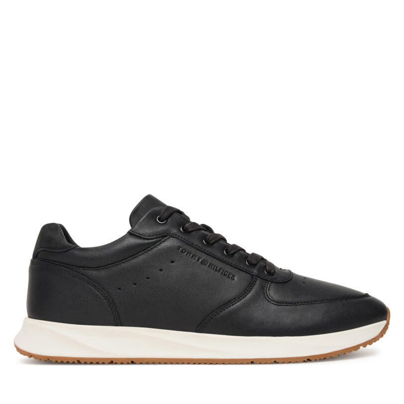 Сникърси Tommy Hilfiger Premium Leather Hybrid FM0FM05700 Черен цвят на ниска цена