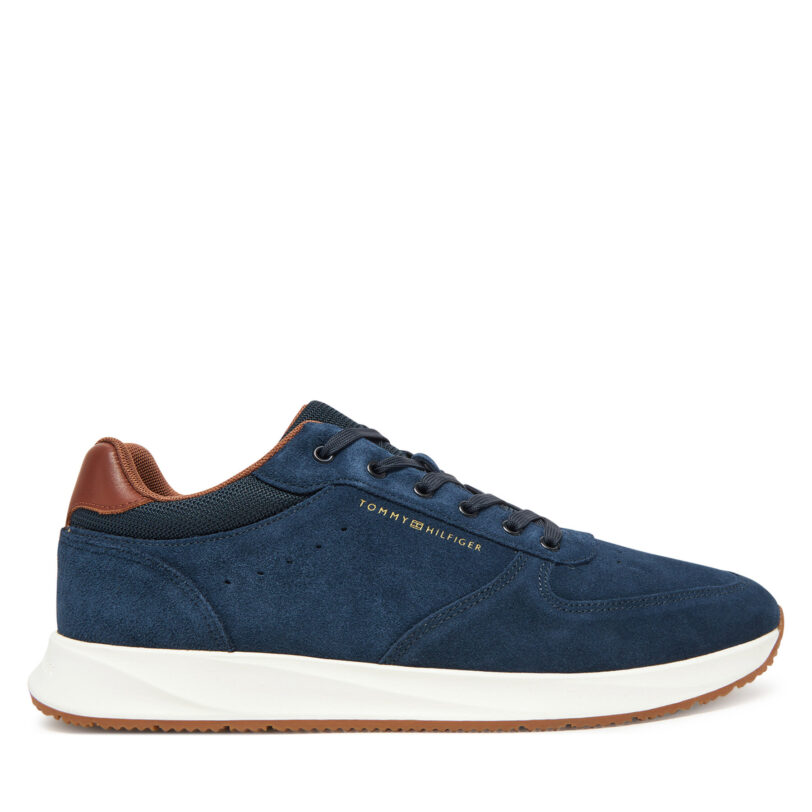 Сникърси Tommy Hilfiger Premium Suede Hybrid FM0FM05690 Тъмносин цвят на ниска цена