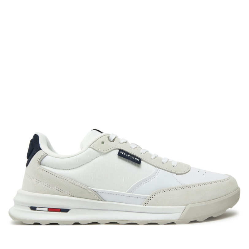 Сникърси Tommy Hilfiger Retro Runner Mix Rwb FM0FM05371 Бял цвят на ниска цена