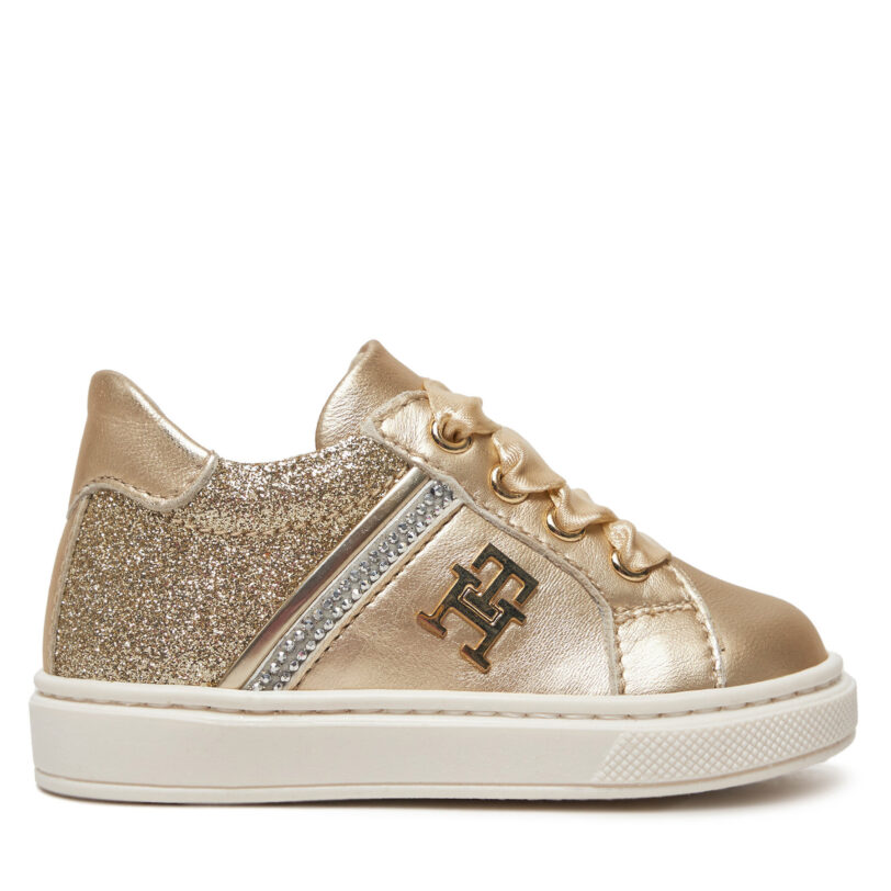 Сникърси Tommy Hilfiger Sneaker Bassa Allacciata T1A9-33932-0829 M Златист цвят на ниска цена