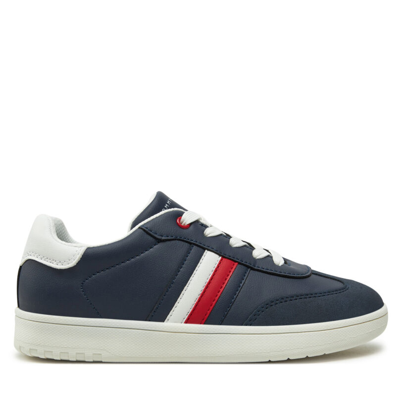 Сникърси Tommy Hilfiger Stripe Low Cut Lace-Up Sneaker T3X9-33851-1269 S Тъмносин цвят на ниска цена