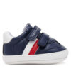 Сникърси Tommy Hilfiger Stripe Low Cut Velcro T0B9-33831-1433 Тъмносин цвят на ниска цена