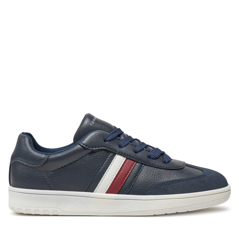 Сникърси Tommy Hilfiger Stripes Low Cut Lace-Up Sneaker T3X9-33645-1269 Тъмносин цвят на ниска цена
