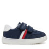 Сникърси Tommy Hilfiger Stripes Low Cut Lace Velcro Sneaker T1X9-33840-1269 M Тъмносин цвят на ниска цена