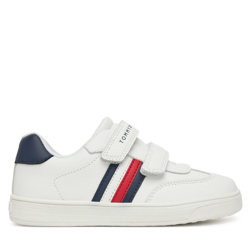 Сникърси Tommy Hilfiger Stripes Low Cut Velcro Sneaker T1X9-33839-1355 S Бял цвят на ниска цена