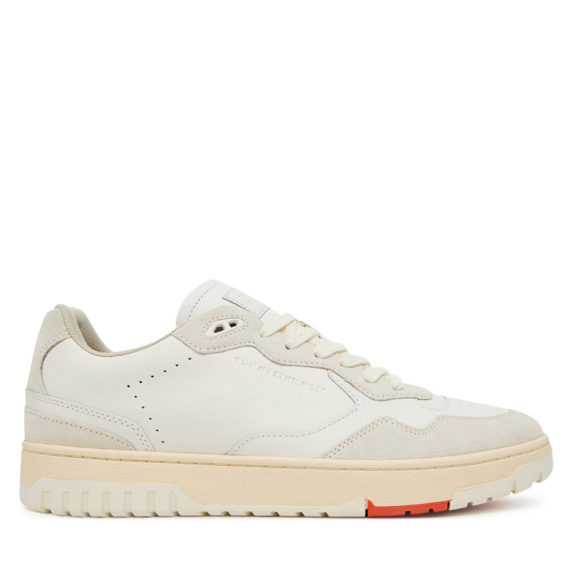 Сникърси Tommy Hilfiger Th Basket Better Mix FM0FM05520 Екрю цвят на ниска цена