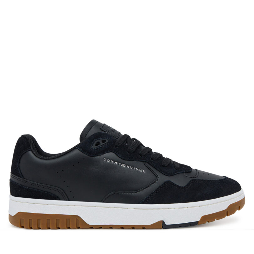 Сникърси Tommy Hilfiger Th Basket Better Mix FM0FM05520 Черен цвят на ниска цена