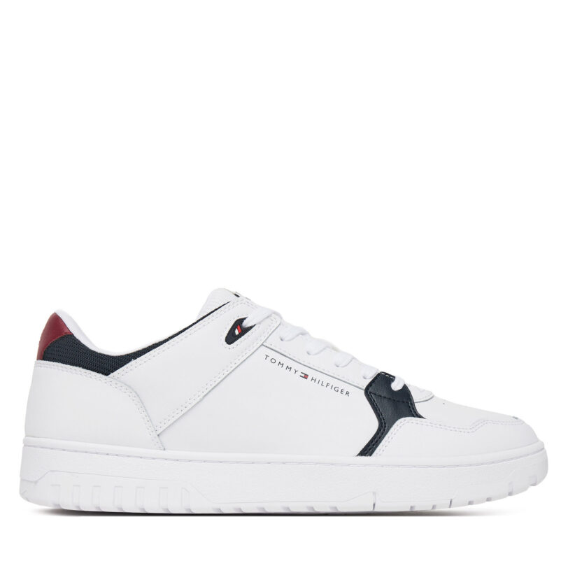 Сникърси Tommy Hilfiger Th Basket Core Lite Lth Mix FM0FM05518 Бял цвят на ниска цена