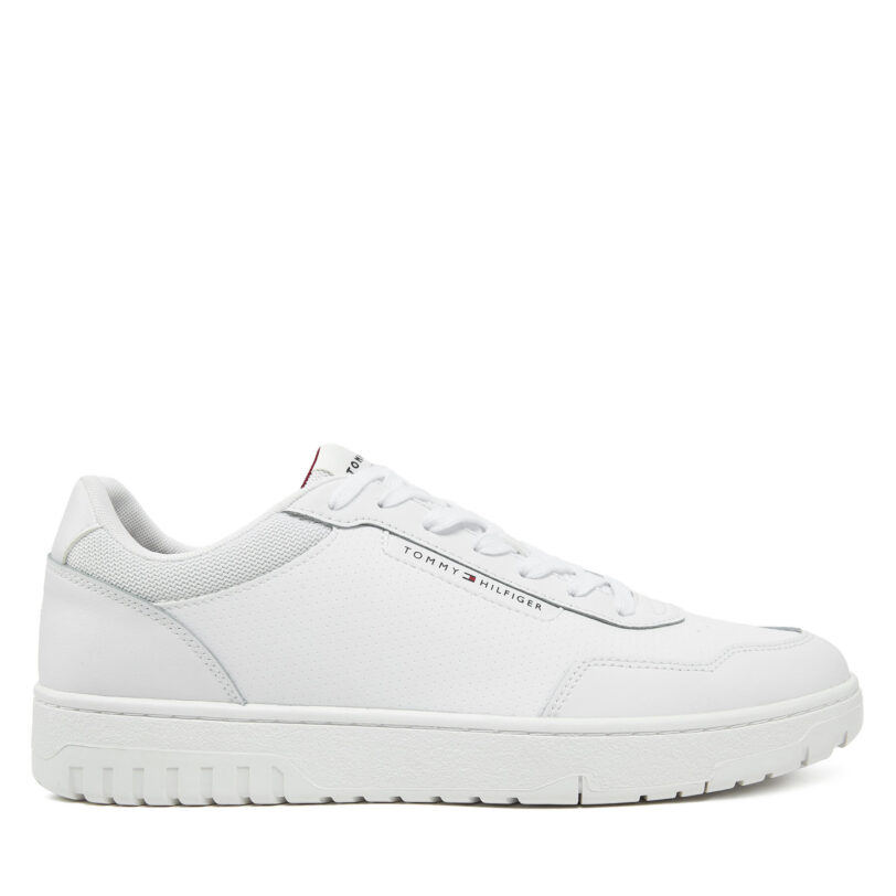 Сникърси Tommy Hilfiger Th Basket Core Lth Pinperf FM0FM05466 Бял цвят на ниска цена