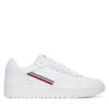Сникърси Tommy Hilfiger Th Basket Core Stripes FM0FM05631 Бял цвят на ниска цена