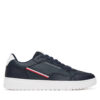 Сникърси Tommy Hilfiger Th Basket Core Stripes FM0FM05631 Тъмносин цвят на ниска цена