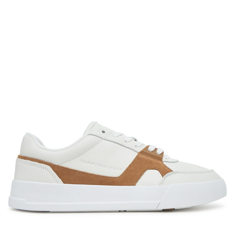 Сникърси Tommy Hilfiger Th Court Craft FM0FM05551 Екрю цвят на ниска цена