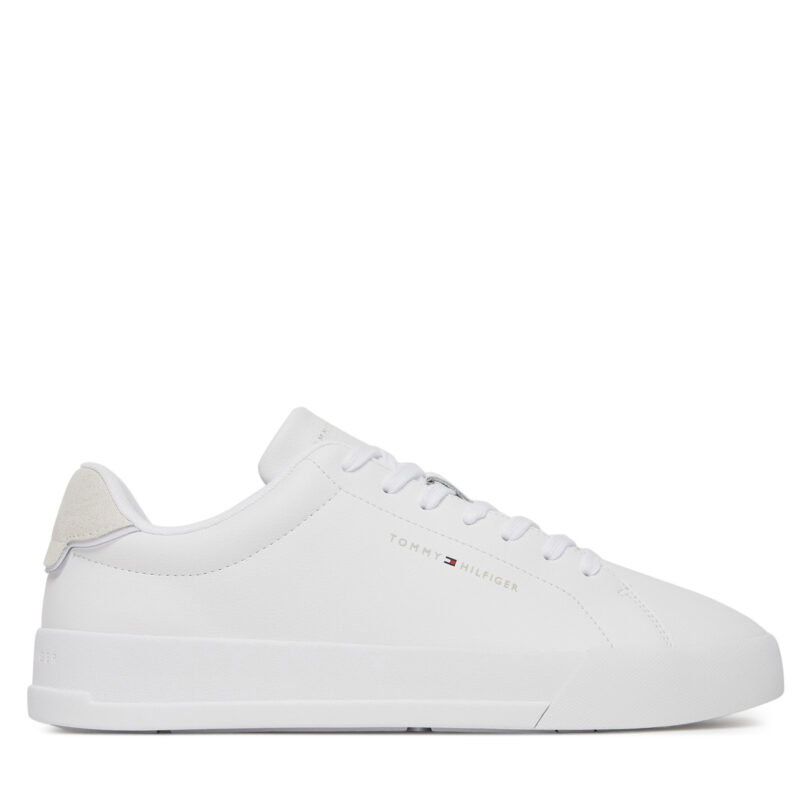 Сникърси Tommy Hilfiger Th Court Lth Detail Ess FM0FM05367 Бял цвят на ниска цена