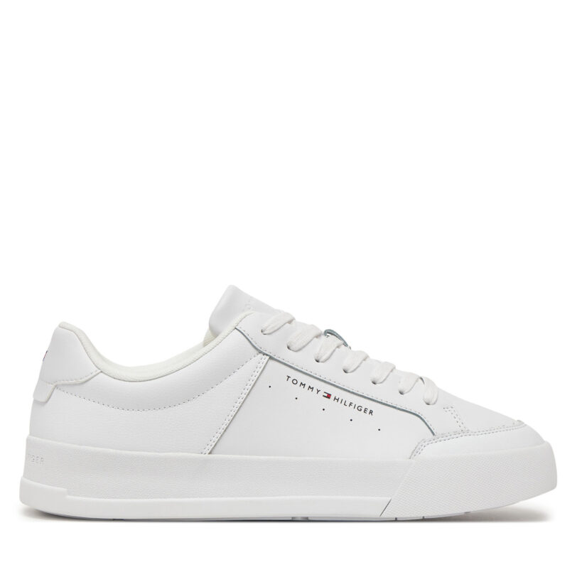 Сникърси Tommy Hilfiger Th Court Mix Lth FM0FM05489 Бял цвят на ниска цена