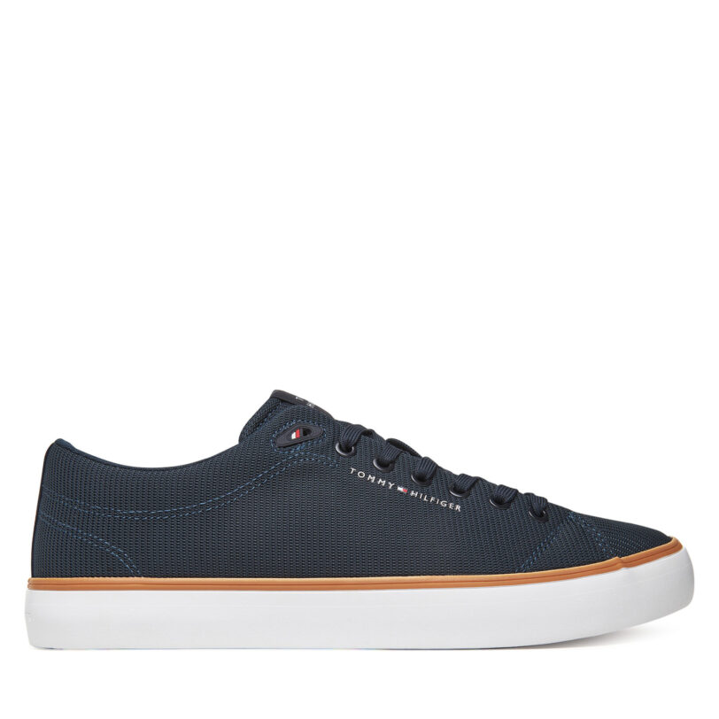 Сникърси Tommy Hilfiger Th Hi Vulc Core Low Ii Mesh FM0FM05513 Тъмносин цвят на ниска цена