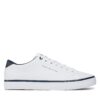Сникърси Tommy Hilfiger Th Hi Vulc Core Low Leather FM0FM05041 Бял цвят на ниска цена