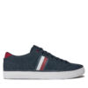 Сникърси Tommy Hilfiger Th Hi Vulc Low Stripes Mesh FM0FM04946 Син цвят на ниска цена