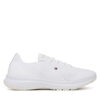 Сникърси Tommy Hilfiger Th Knit Runner FW0FW08813 Бял цвят на ниска цена