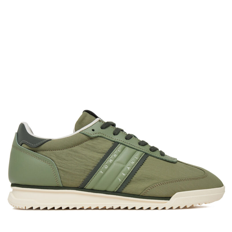 Сникърси Tommy Hilfiger Tjm Runner Cleated Mix Mat. EM0EM01598 Зелен цвят на ниска цена