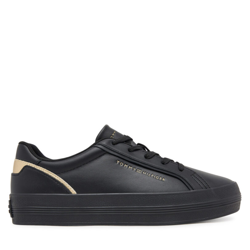 Сникърси Tommy Hilfiger Vulc Foxing FW0FW08683 Черен цвят на ниска цена