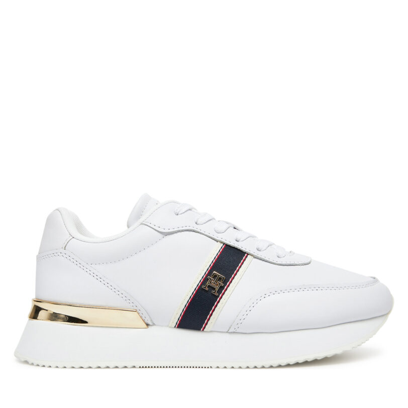 Сникърси Tommy Hilfiger Webbing Runner FW0FW08904 Бял цвят на ниска цена