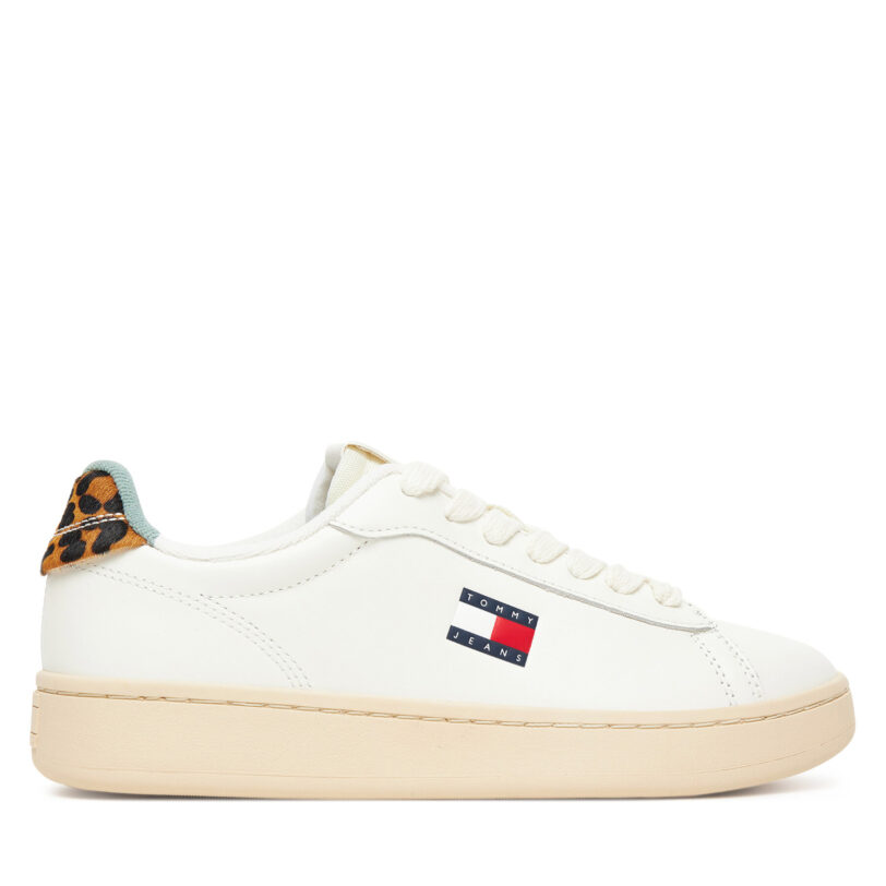 Сникърси Tommy Jeans Archive '98 Leopard EN0EN02909 Бял цвят на ниска цена