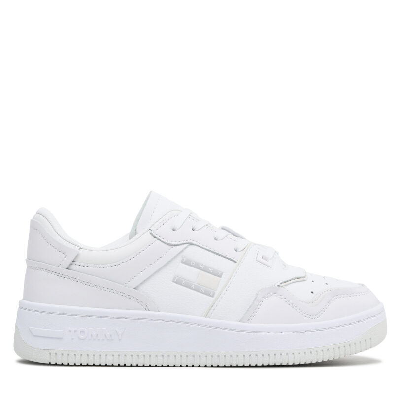 Сникърси Tommy Jeans Basket Cupsole EM0EM01194 Бял цвят на ниска цена