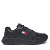 Сникърси Tommy Jeans Runner EM0EM01445 Черен цвят на ниска цена