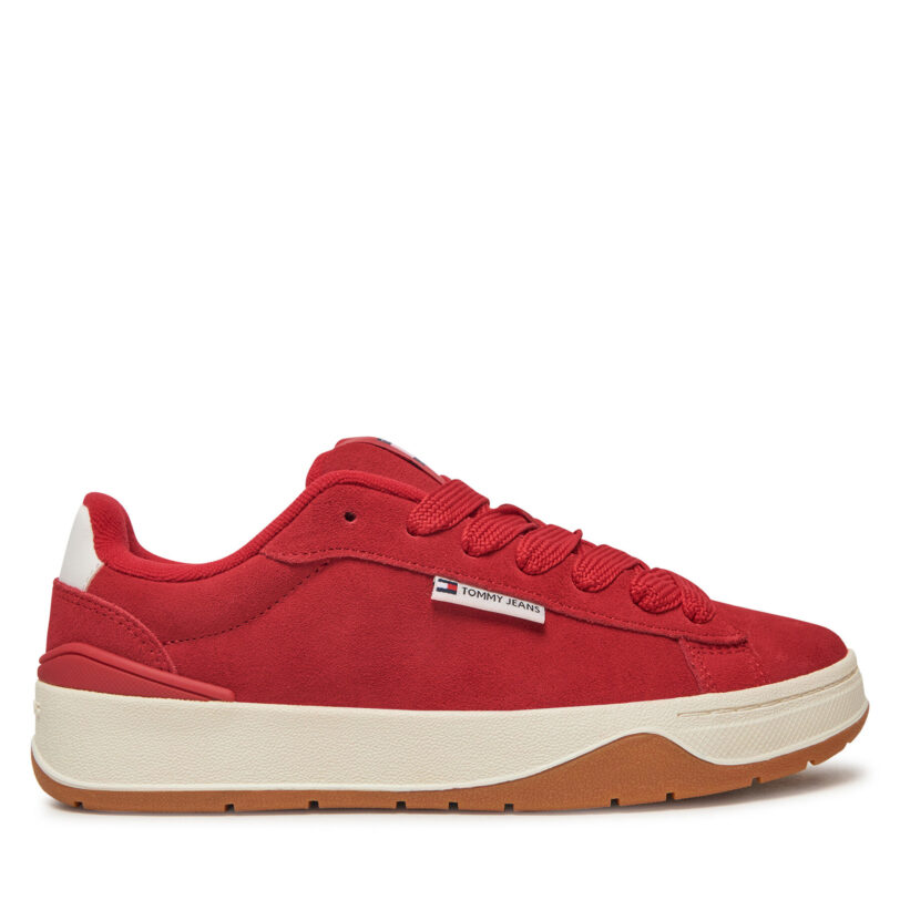 Сникърси Tommy Jeans Skate EN0EN02677 Червен цвят на ниска цена