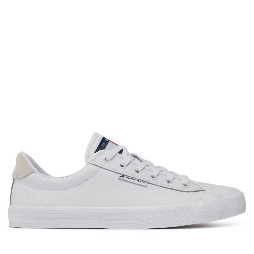 Сникърси Tommy Jeans Th Central Cc And Coin Бял цвят на ниска цена