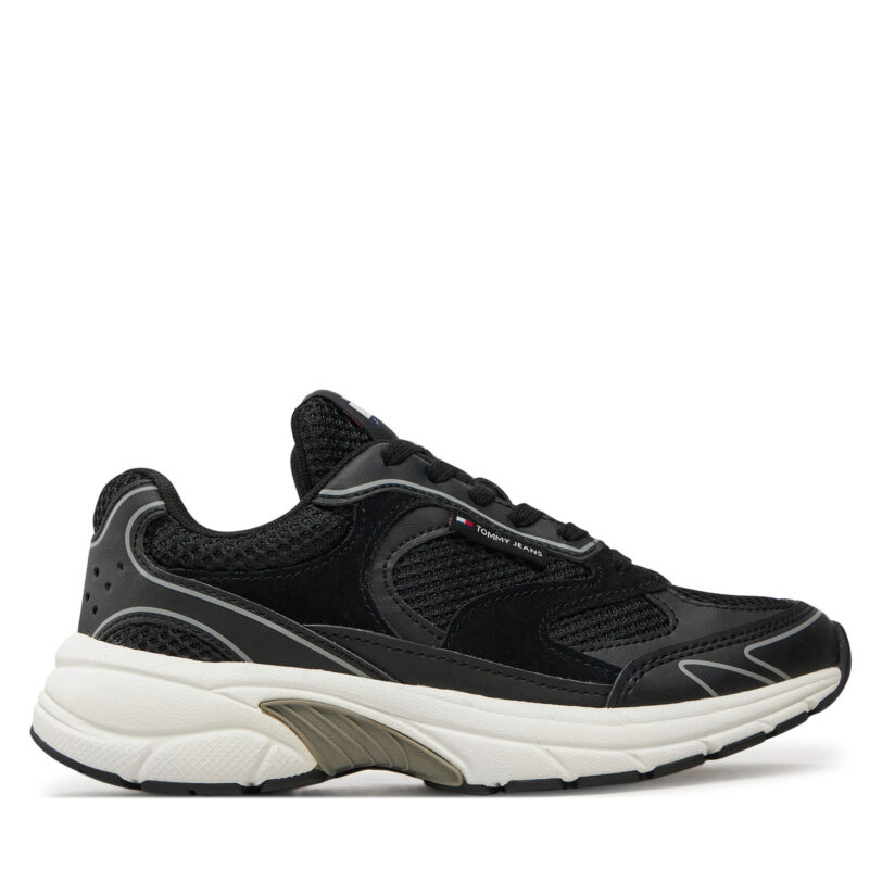 Сникърси Tommy Jeans The Coney EN0EN02674 Черен цвят на ниска цена
