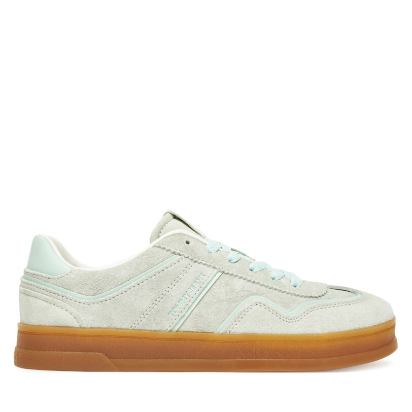 Сникърси Tommy Jeans The Greenwich EN0EN02806 Зелен цвят на ниска цена