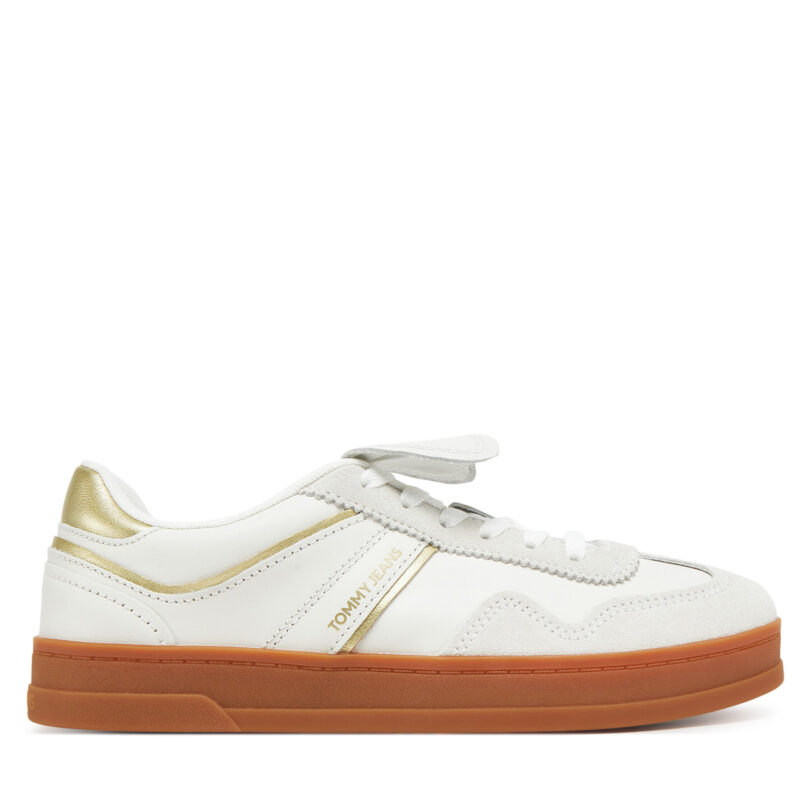 Сникърси Tommy Jeans The Greenwich Flap EN0EN02715 Бял цвят на ниска цена