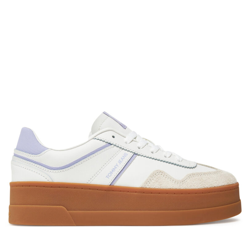 Сникърси Tommy Jeans The Greenwich Flatform EN0EN02807 Екрю цвят на ниска цена