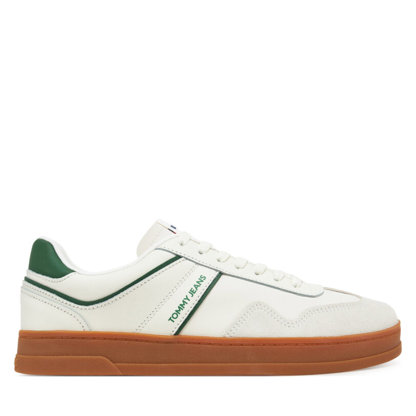 Сникърси Tommy Jeans The Greenwich Leather EM0EM01571 Екрю цвят на ниска цена