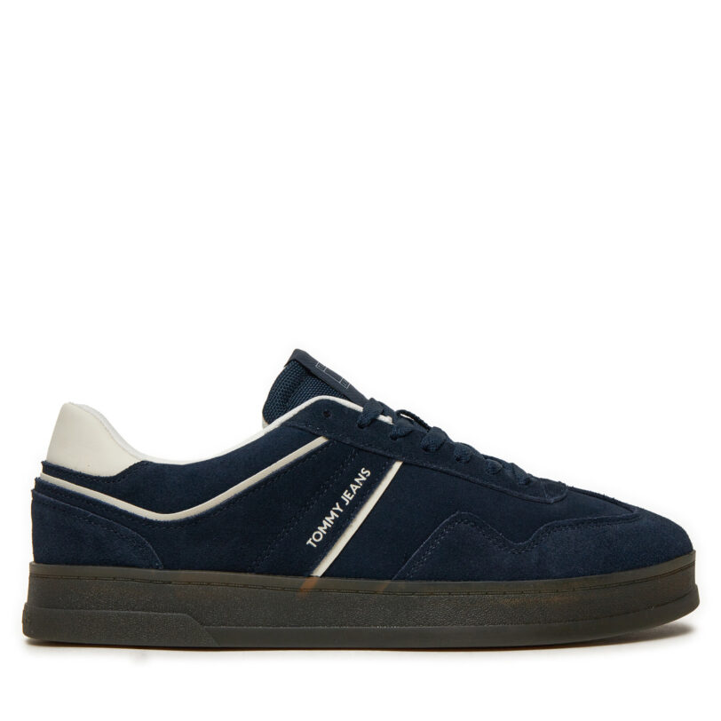 Сникърси Tommy Jeans The Greenwich Suede EM0EM01516 Тъмносин цвят на ниска цена